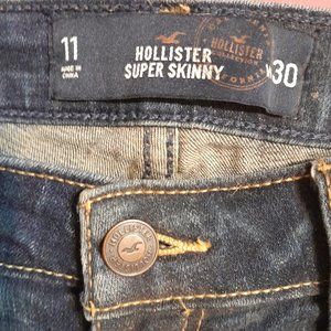 Hollister Super Skinny Distressed Jeans Size 11